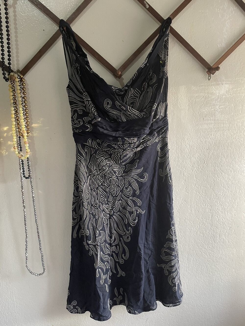 Ann Taylor Womens Flowy Midi Dress Size 8 100% Silk Whimsy Fairy